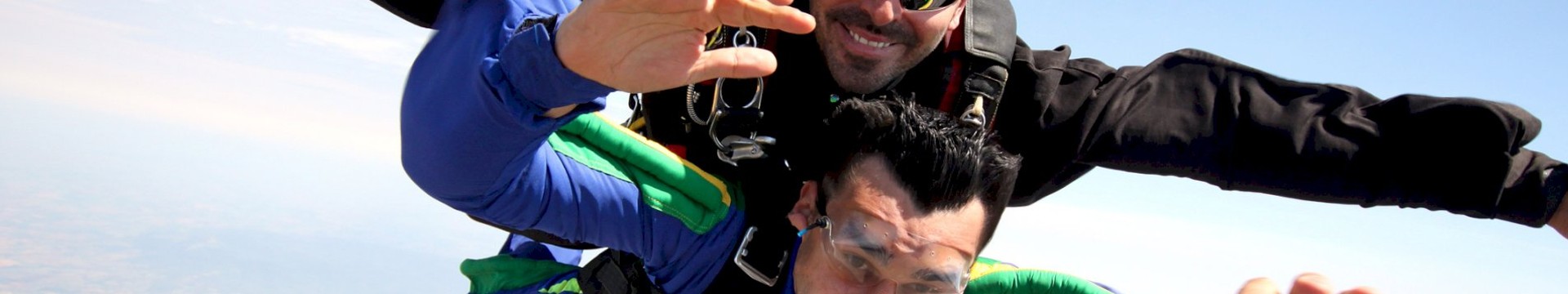 two guys sky diving
