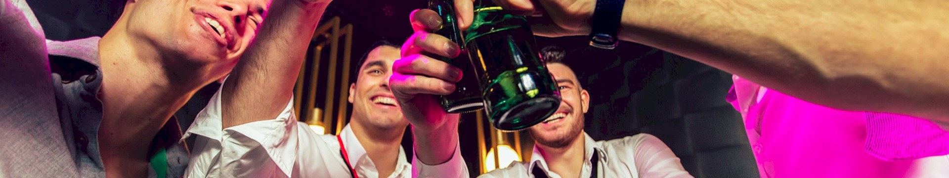 Stag party drinking beer