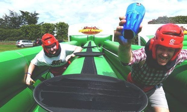 2 men on an inflatable