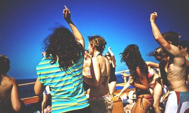 People partying on a boat