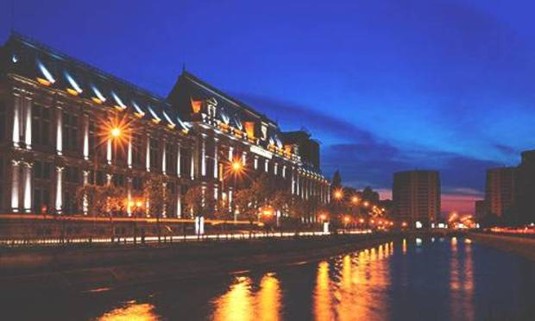 Nighttime view of the Rhine and Cologne skyline. Discover Cologne Stag Party ideas below: